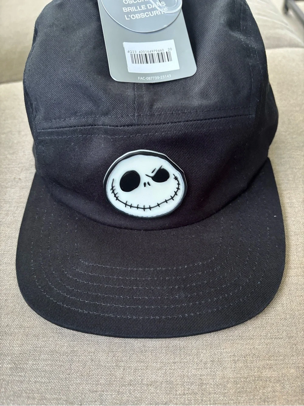 Disney Nightmare Before Christmas Jack Skellington Glow Dark Hat Cap NWT